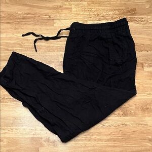 Old Navy Women's Black Linen Joggers